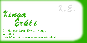 kinga erkli business card